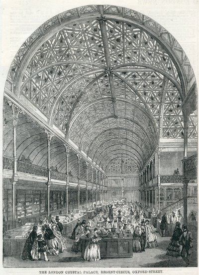London Crystal Palace, Regent Circus, Oxford Street, 1858 od English School