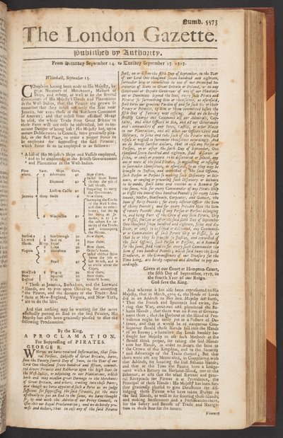 The London Gazette, vydání 5573, strana 1 od English School