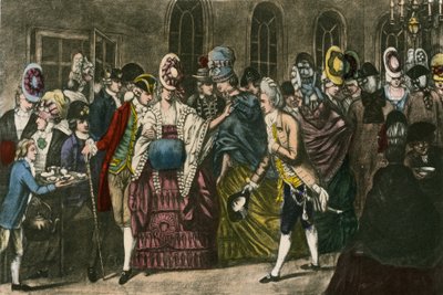 The Long Room at Bagnigge Wells na vrcholu módní popularity v roce 1772 od English School