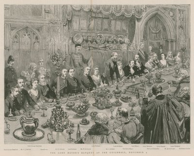 Banket lordů starostů v Guildhall, Londýn, 9. listopadu 1887 od English School