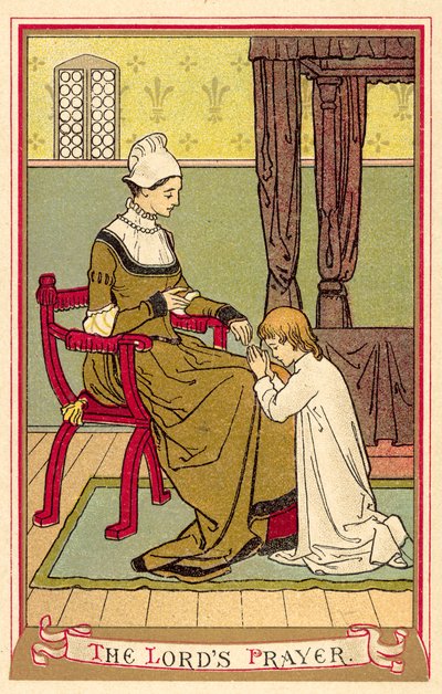 Modlitba Páně (barva litho) od English School
