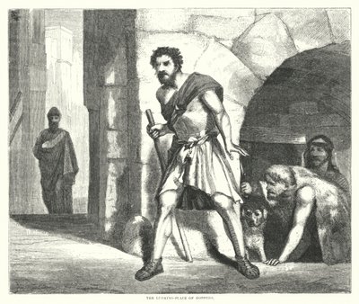 Lurking-Place of Robbers (rytina) od English School
