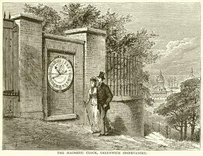 Magnetické hodiny, observatoř Greenwich od English School