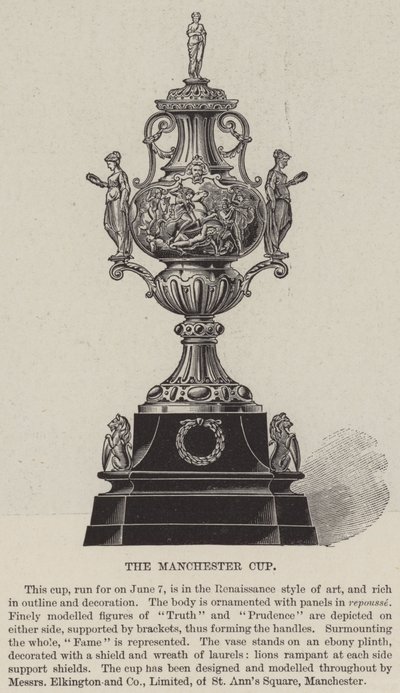 Manchester Cup (rytina) od English School