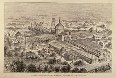 Manchesterská královská jubilejní výstava, kterou otevřel princ z Walesu, z The Illustrated London News, 7. května 1887 od English School