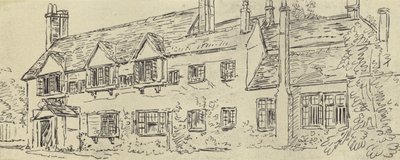 The Manor House, c 1770 (hlubotisk) od English School