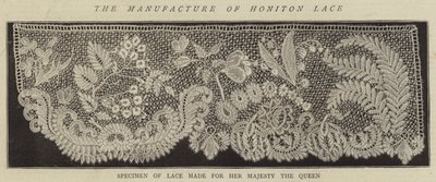The Manufacture of Honiton Lace (rytina) od English School