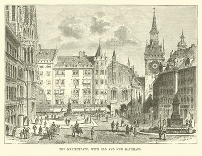 Marienplatz se starou a novou radnicí od English School