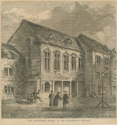 Vězení Marshalsea v osmnáctém století od English School