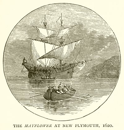 Mayflower v New Plymouth, 1620 od English School