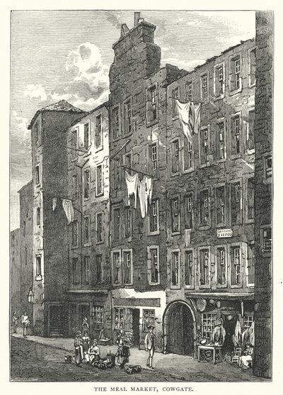 Trh s jídlem, Cowgate (rytina) od English School