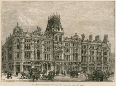 Nové budovy Mercers Company, Cheapside, Londýn od English School