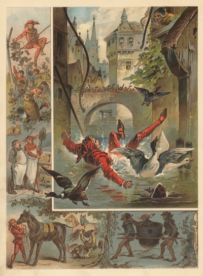 Veselý šašek (chromolit) od English School