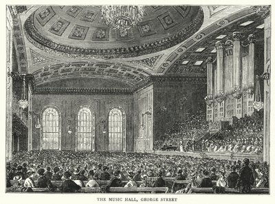 The Music Hall, George Street (rytina) od English School