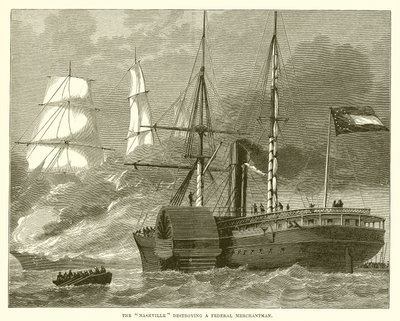 Nashville ničí Federal Merchantman od English School