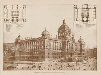 Národní muzeum, Praha (rytina) od English School