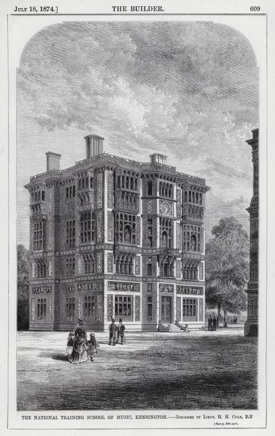 The National Training School of Music, Kensington (rytina) od English School