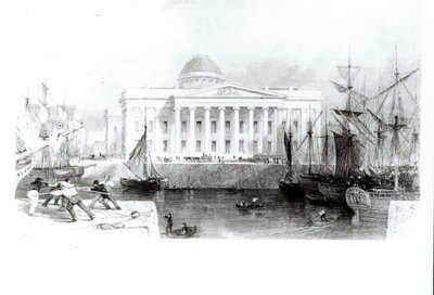 Nová celnice, Liverpool, cca 1830 od English School