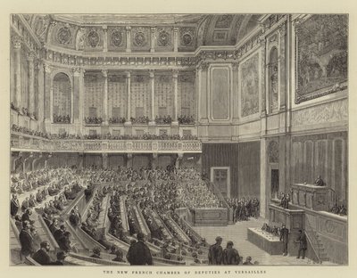 Nová francouzská poslanecká sněmovna ve Versailles (rytina) od English School