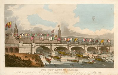 The New London Bridge, 1. srpna 1831 od English School