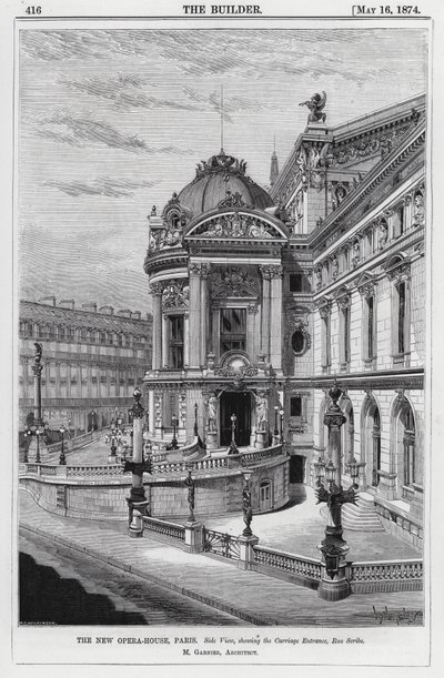 Nová opera, Paříž (rytina) od English School