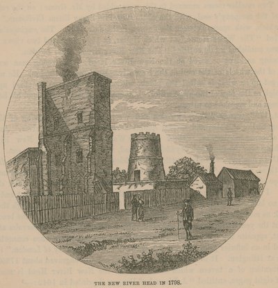 The New River Head v roce 1798 od English School