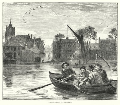 The Old Boat at Chiswick (rytina) od English School