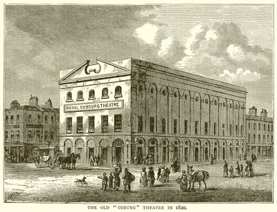 Staré Coburgovo divadlo v roce 1820 od English School