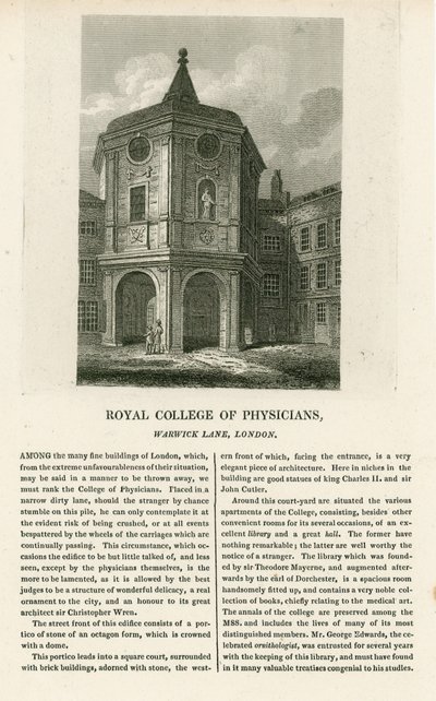 Old College of Physicians ve Warwick Lane od English School