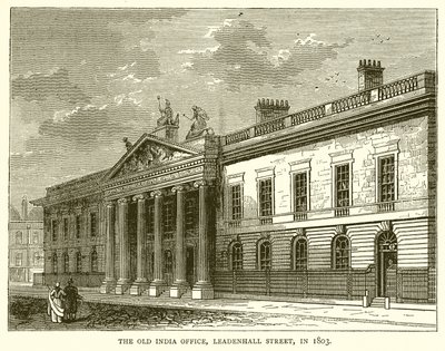 Old India Office, Leadenhall Street, v roce 1803 od English School