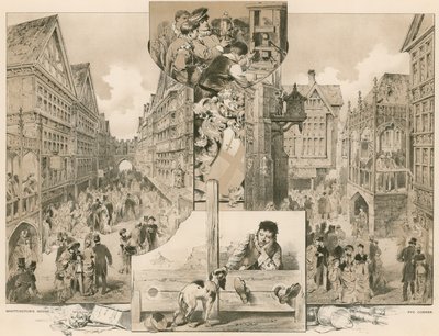Old London Street na výstavě zdraví; Whittingtons House, Pye Corner od English School