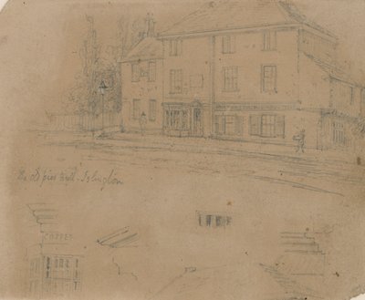 The Old Pied Bull Inn, Islington (inkoust na papíře) od English School