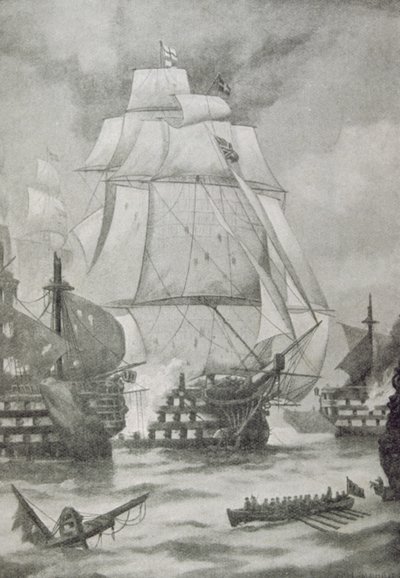 Zahájení bitvy o Trafalgar od English School