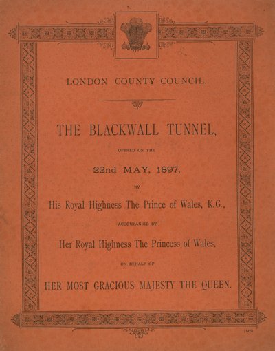Otevření tunelu Blackwall od English School