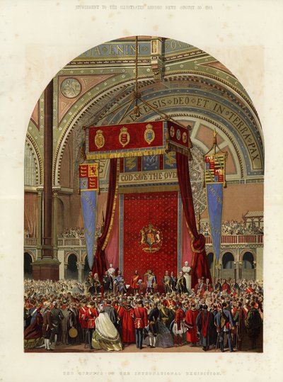 Zahájení mezinárodní výstavy, 1862 od English School