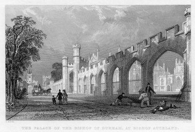 Palác biskupa z Durhamu v Bishop Auckland, 1833 od English School