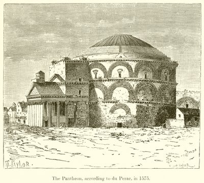 Pantheon, podle du Perac, v roce 1575 od English School