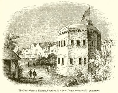 Paris Garden Theatre, Southwark, kde Jonson příležitostně vystupoval od English School