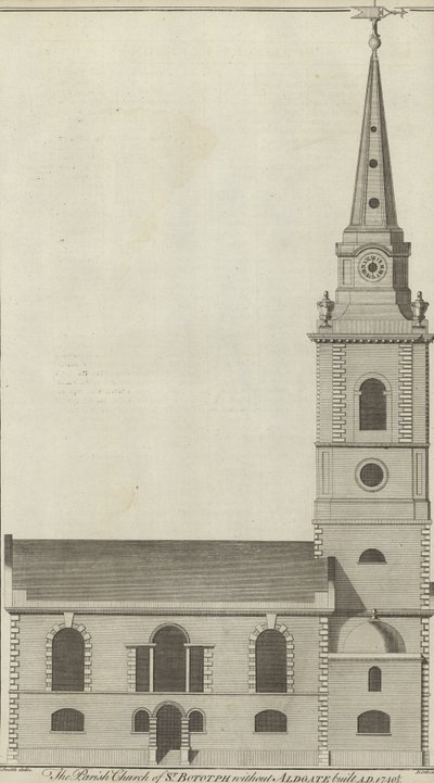Farní kostel St Botolph bez Aldgate, Londýn od English School