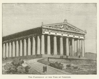 Parthenon v době Perikle od English School