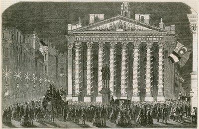Iluminace míru na Royal Exchange, Londýn, 29. května 1856 od English School