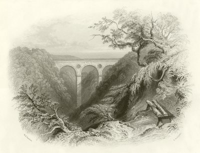 The Peaths Bridge and Ravine, Berwickshire od English School