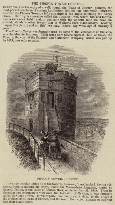 Phoenix Tower, Chester (rytina) od English School