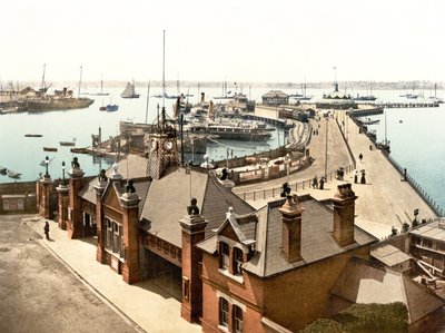 The Pier, Southampton (ručně kolorovaná fotografie) od English School