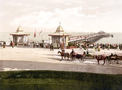 The Pier, Worthing (ručně kolorovaná fotografie) od English School
