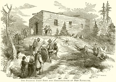 The Pilgrims First Fort and Meeting-House v New Plymouth od English School