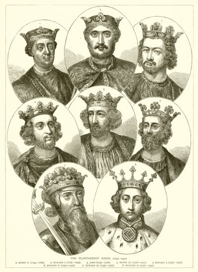 Plantagenet Kings. (1154--1399) od English School
