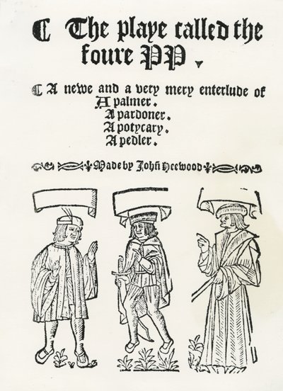 Hra s názvem foure PP, c. 1530 (dřevořez) od English School
