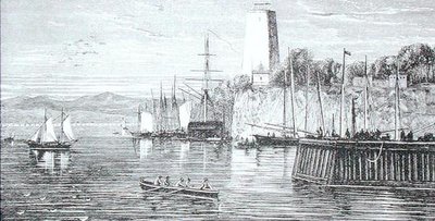 Řeka Potomac, Washington D.C., USA, z „Galerie geografie“ od reverenda Thomase Milnera, vydáno kolem roku 1880 (rytina) od English School