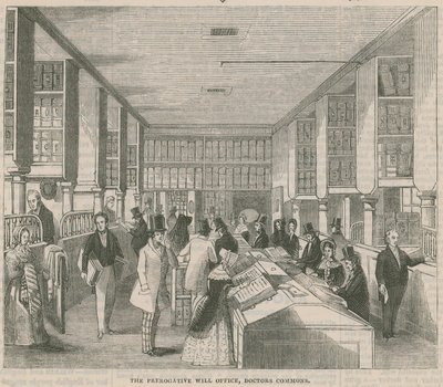 The Prerogative Will Office, Doctors Commons, Londýn od English School